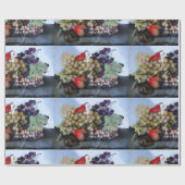 SEIZOENVRUCHTEN / RODE WITTE DRUIVEN EN DRUIVEN CADEAUPAPIER (Vlak)