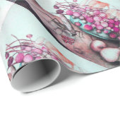 SEIZOENVRUCHTEN / STRAWBERRIA EN PEARS CADEAUPAPIER (Rol Hoek)