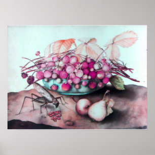 SEIZOENVRUCHTEN / STRAWBERRIA EN PEARS POSTER