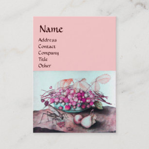 SEIZOENVRUCHTEN/STRAWBERRIES, PEARS Pink Blue Visitekaartje