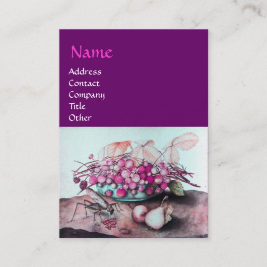 SEIZOENVRUCHTEN/STRAWBERRIES, PEARS VISITEKAARTJE (Voorkant)