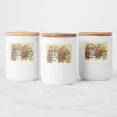 SEIZOENVRUCHTEN / VOGELS EN RASPBERRIEËN BEHOUDEN VOEDSELCONTAINER ETIKET (Flessen)