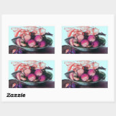 SEIZOENVRUCHTEN / VREEMDEN EN DRUKKEN RECHTHOEKIGE STICKER (Vel)