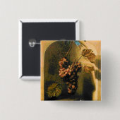 SEIZOENVRUCHTEN - VRUCHTIGHEID BEHANDELD GRAPES Ru Vierkante Button 5,1 Cm (Voorkant /achterkant)