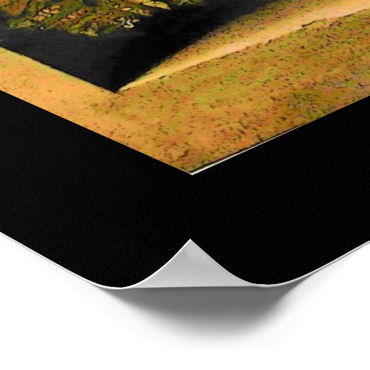 SEIZOENVRUCHTEN - VRUCHTIGHEID geel zwart Poster (Hoek)