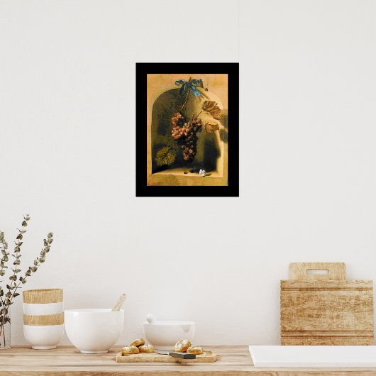 SEIZOENVRUCHTEN - VRUCHTIGHEID geel zwart Poster (Keuken)