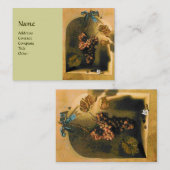 SEIZOENVRUCHTEN - WELVAARDIGHEID, geel groen bruin Visitekaartje (Voorkant / Achterkant)