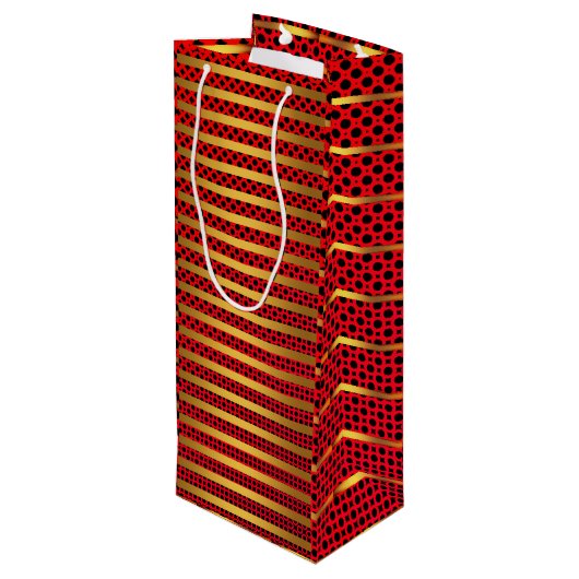 Seizoenwindenergie voor feestdagen - Nieuw jaar Wijn Cadeautas (Achterkant Gekanteld)