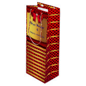 Seizoenwindenergie voor feestdagen - Nieuw jaar Wijn Cadeautas (Voorkant Gekanteld)