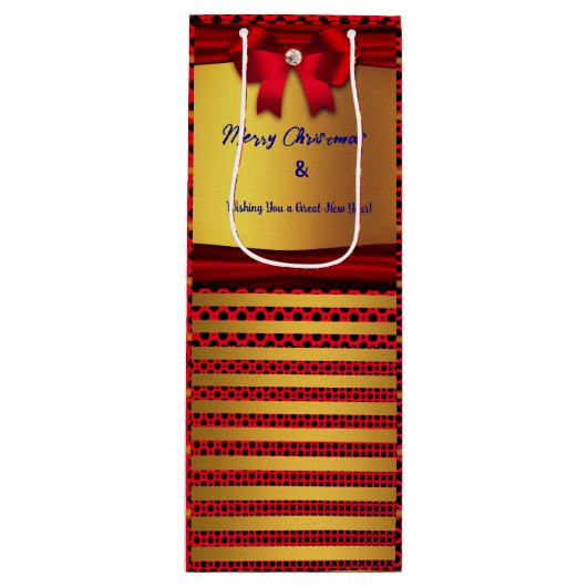 Seizoenwindenergie voor feestdagen - Nieuw jaar Wijn Cadeautas (Voorkant)