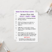 Seizure First Aid Card  Kaart (Voorkant / Achterkant in situ)