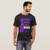 Seizures Messed With The Wrong Girl Epilepsy Aware T-shirt (Voorkant volledig)