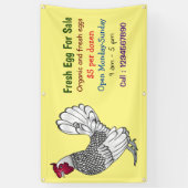 Sekel cartoon vers ei-teken voor verkoop spandoek (Verticaal)