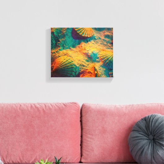 Sekells en zand canvas afdruk (Insitu (Woonkamer))