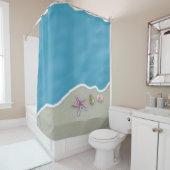 Sekells en zand douchegordijn (In situ)