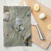 Sekells en zand theedoek (Quarter Fold)