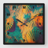 Sekells en zand vierkante klok (Voorkant)