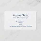 Sekells en zand visitekaartje (Achterkant)