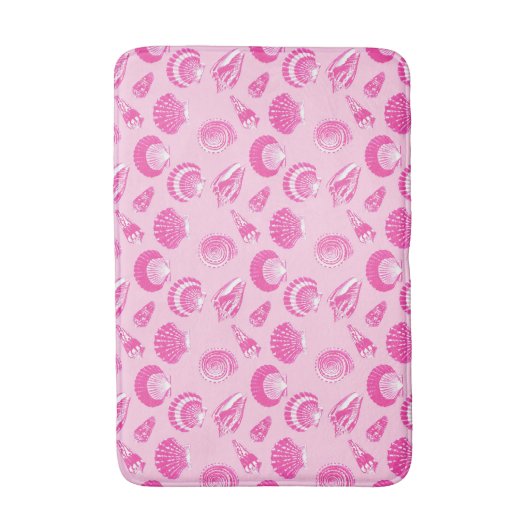 Sekells - Fuchsia roze en wit Badmat (Voorkant Verticaal)