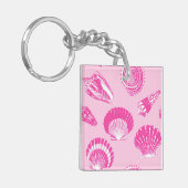 Sekells - Fuchsia roze en wit Sleutelhanger (Voorkant Links)