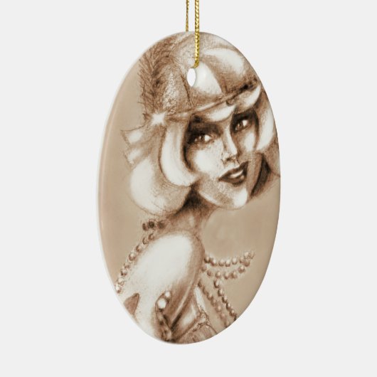 Sekepia, meisje uit de 20e eeuw keramisch ornament (Rechts)