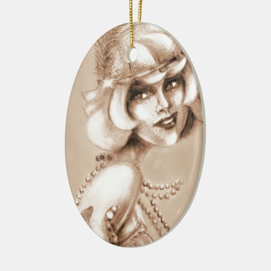 Sekepia, meisje uit de 20e eeuw keramisch ornament (Links)