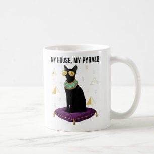 Sekhment Egyptische Kat Bastet Godin Piramide Koffiemok