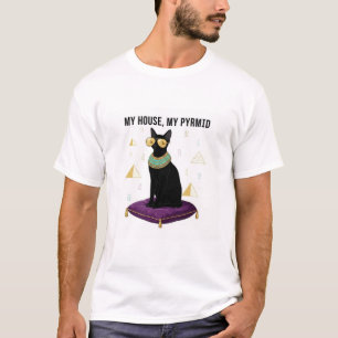 Sekhment Egyptische Kat Bastet Godin Piramide T-shirt