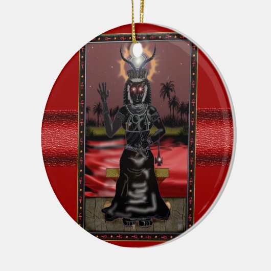 sekhmet-bint-em-ra keramisch ornament (Links)