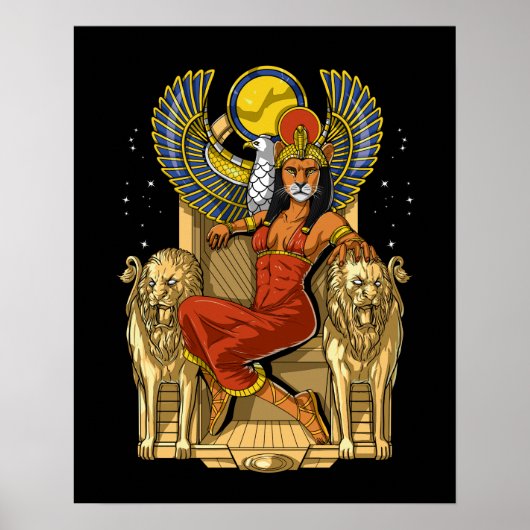 Sekhmet Egyptian Lioness Goddess Poster (Voorkant)