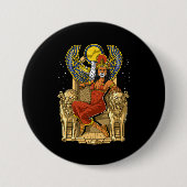 Sekhmet Egyptian Lioness Goddess Ronde Button 7,6 Cm (Voorkant)