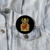 Sekhmet Egyptian Lioness Goddess Ronde Button 7,6 Cm (In situ)