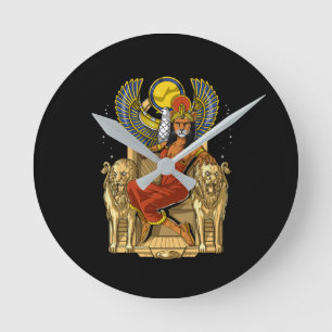 Sekhmet Egyptian Lioness Goddess Ronde Klok