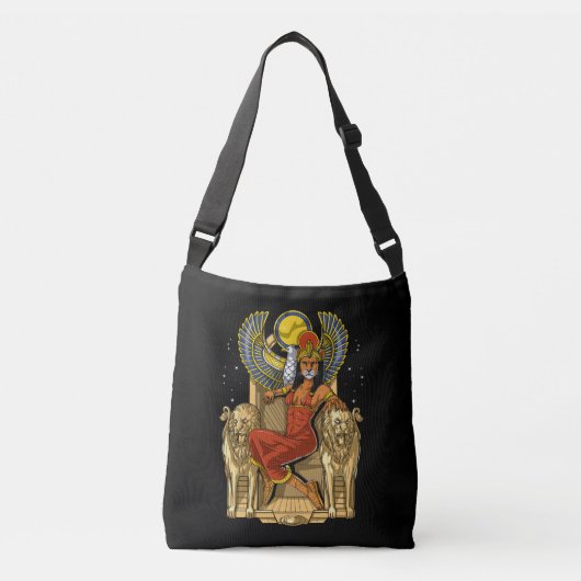Sekhmet Egyptische lioness Goddess Crossbody Tas (Voorkant)