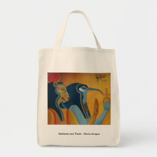 Sekhmet en Thoth grocery bag Tote Bag