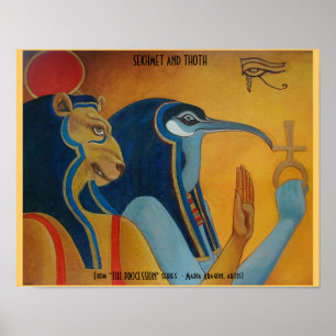 Sekhmet en Thoth Poster