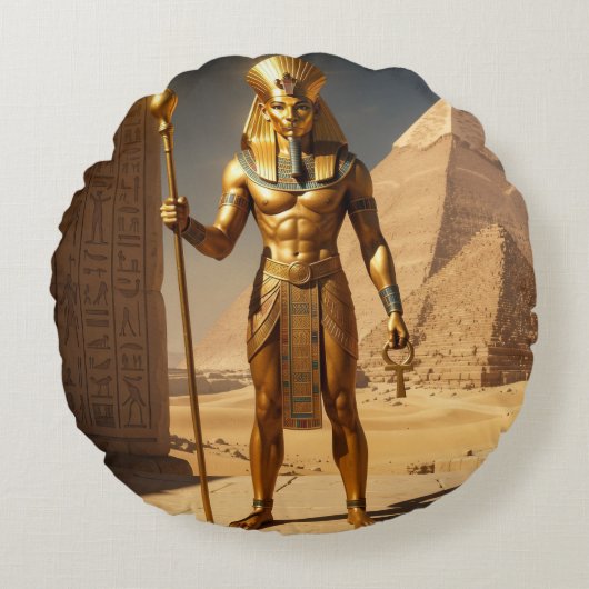Sekhmet – Lion-Headed War Goddess´1 Rond Kussen (Voorkant)