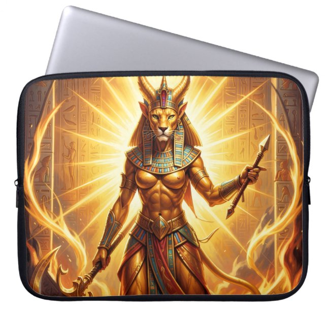 Sekhmet – Lion-Headed War Goddess´4 Laptop Sleeve (Voorkant)
