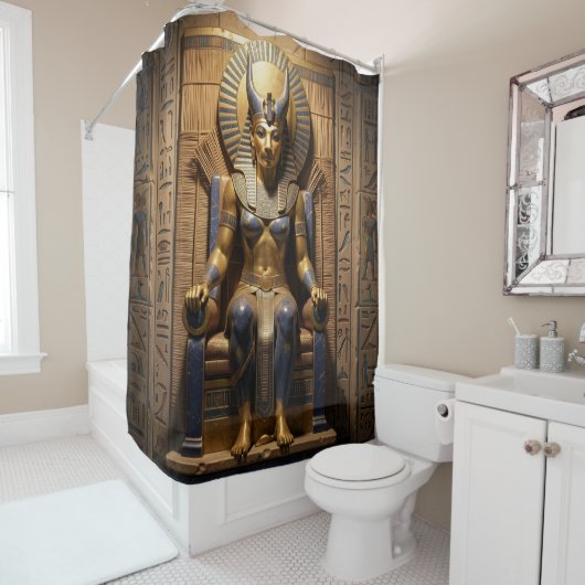 Sekhmet – Lion-Headed War Goddess Douchegordijn (In situ)