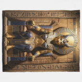 Sekhmet – Lion-Headed War Goddess Fleece Deken (Voorkant (Horizontaal))