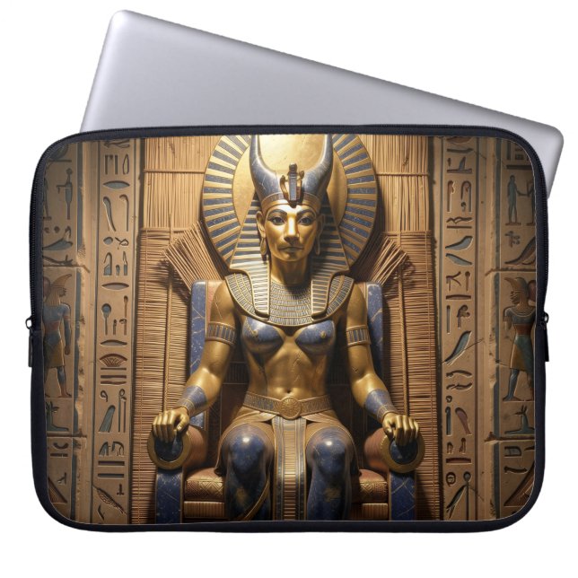 Sekhmet – Lion-Headed War Goddess Laptop Sleeve (Voorkant)