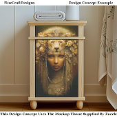Sekhmet Lioness Goddess Portrait EW1 Decoupage Tissuepapier