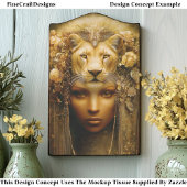 Sekhmet Lioness Goddess Portrait EW1Z Decoupage Tissuepapier