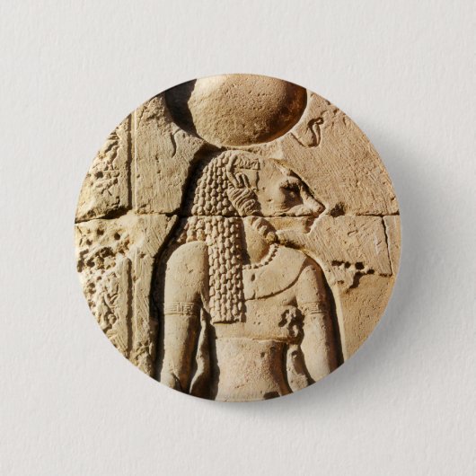 Sekhmet Lioness Hieroglyphic Ronde Button 5,7 Cm (Voorkant)
