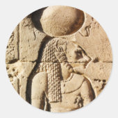 Sekhmet Lioness Hieroglyphic Ronde Sticker (Voorkant)