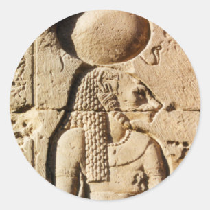 Sekhmet Lioness Hieroglyphic Ronde Sticker