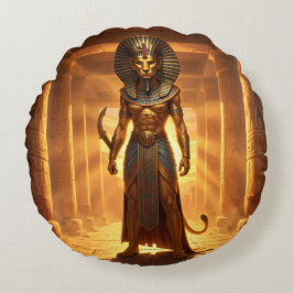 Sekhmet – Löwenköpfige Kriegsgöttin´2 Rond Kussen