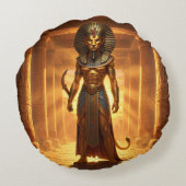 Sekhmet – Löwenköpfige Kriegsgöttin´2 Rond Kussen (Achterkant)