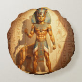 Sekhmet – Löwenköpfige Kriegsgöttin´3 Rond Kussen (Achterkant)