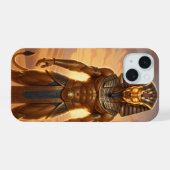 Sekhmet – Löwenköpfige Kriegsgöttin´4 iPhone 15 Case (Achterkant horizontaal)